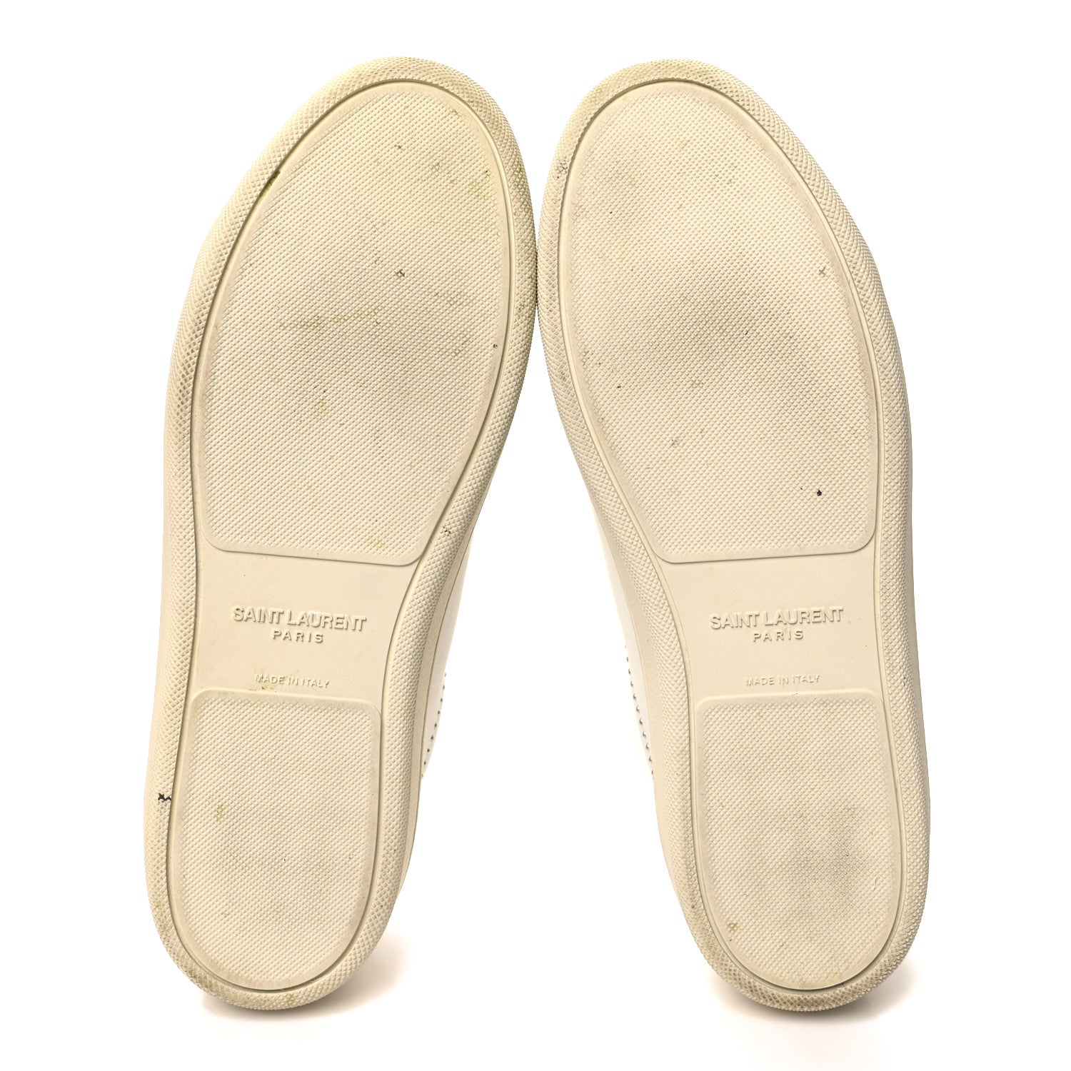 Saint Laurent SAINT LAURENT Calfskin Studded SL/08 Low Top Sneakers 37.5 White 5 of 9