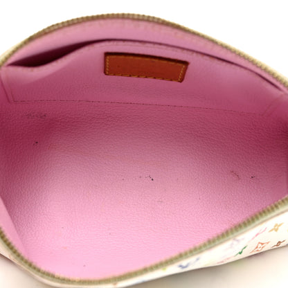 Louis Vuitton Monogram Multicolor Cosmetic Pouch White Litchi 5 of 10