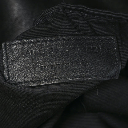 Saint Laurent Lambskin Quilted Small Loulou Puffer Monogram Chain Satchel Black 7 of 9