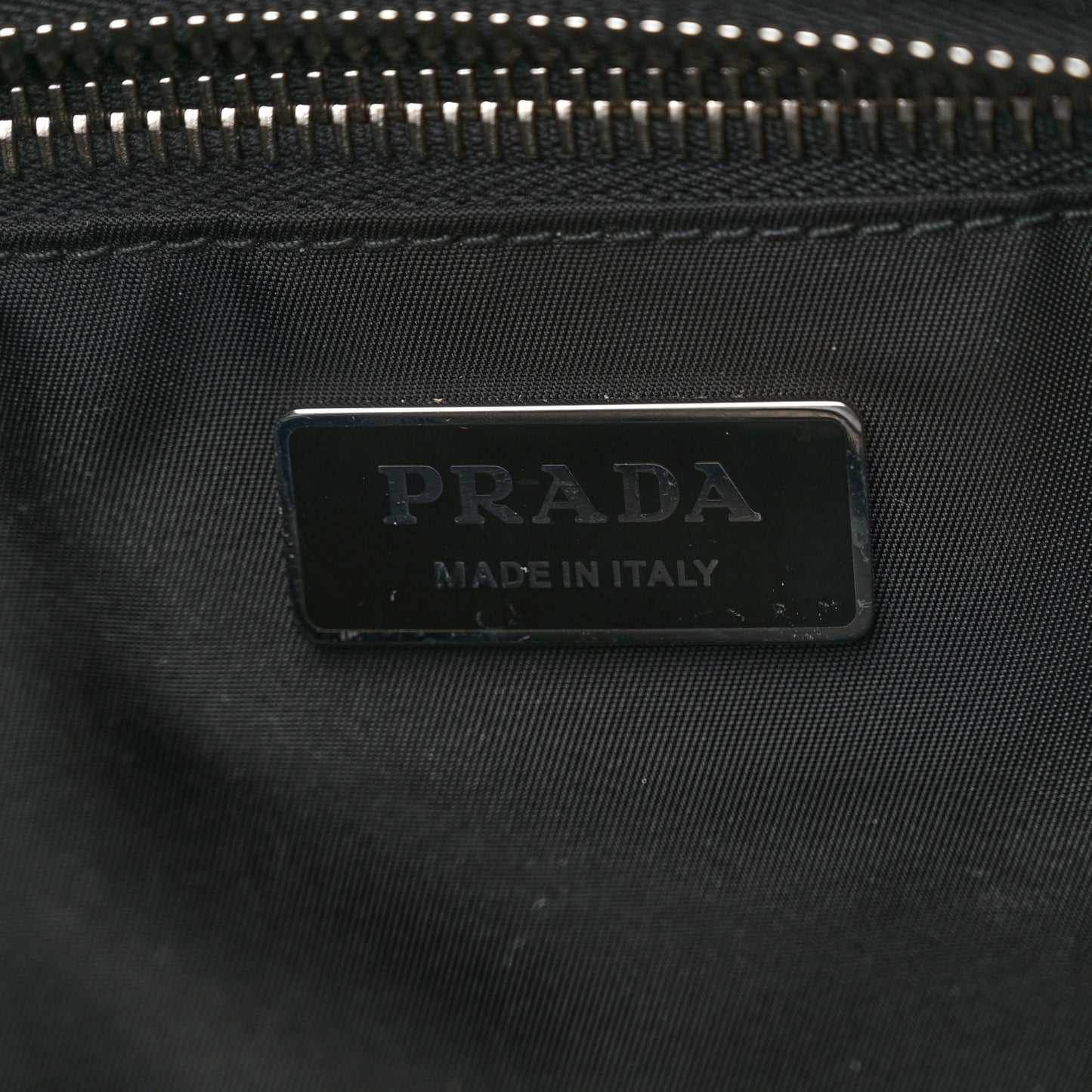 Tessuto Nylon Spazzolato Small Ouverture Top Handle Bag Black