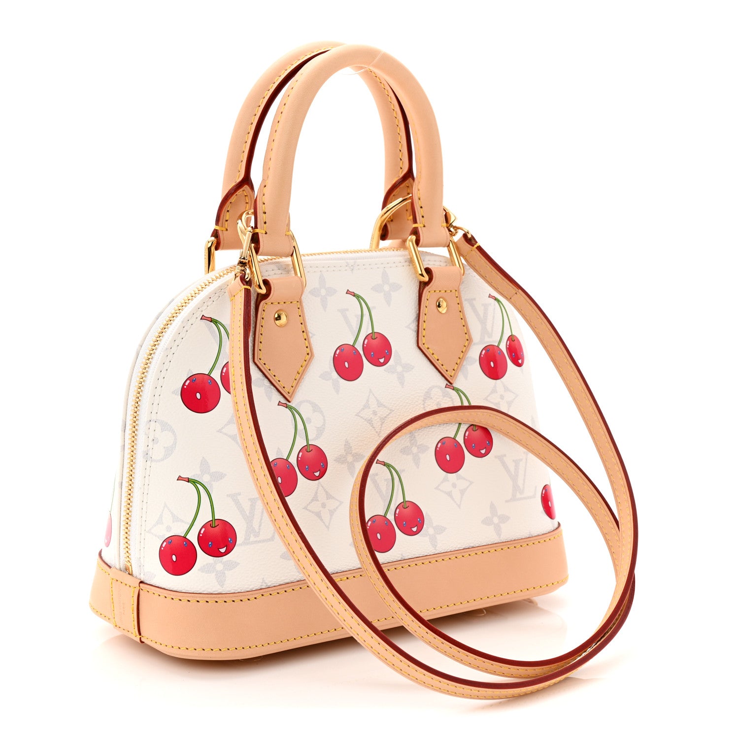 Louis Vuitton LV X TM Monogram Cerises Alma BB White 3 of 10