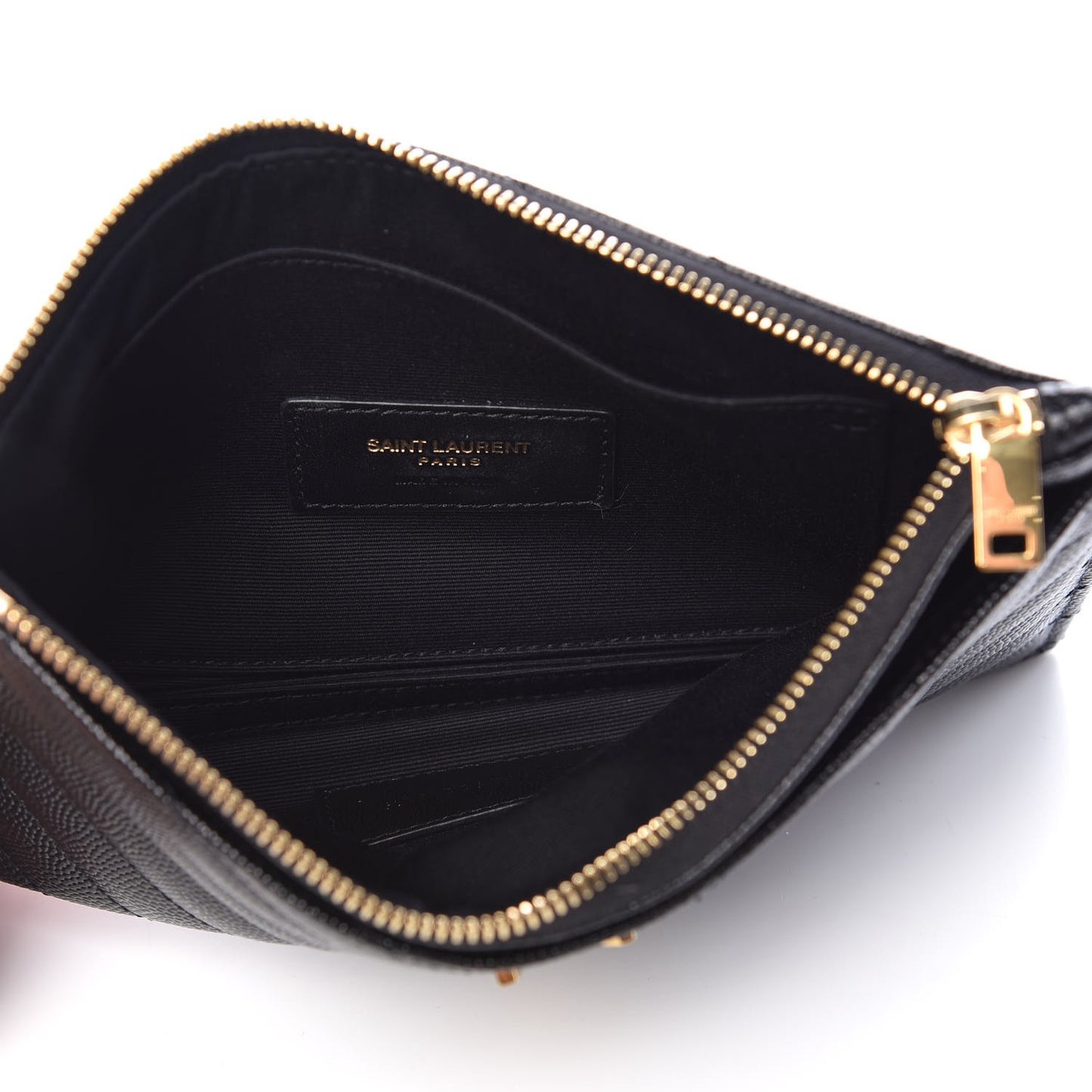 Grain De Poudre Chevron Monogram Bill Pouch Black