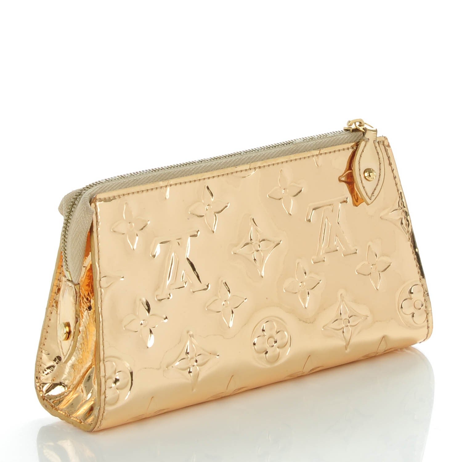 Louis Vuitton Monogram Miroir Trousse Cosmetic Bag Gold 3 of 7