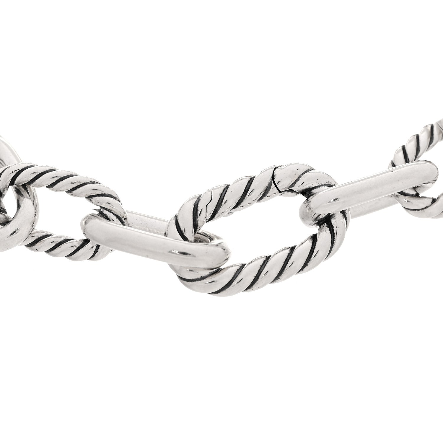 David Yurman Sterling Silver 18K Yellow Gold 8.5mm Madison Chain Bracelet 4 of 5