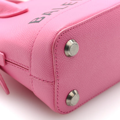 Balenciaga Signature Grained Calfskin Logo XXS Ville Top Handle Bag Rose Bubblegum Black 8 of 9