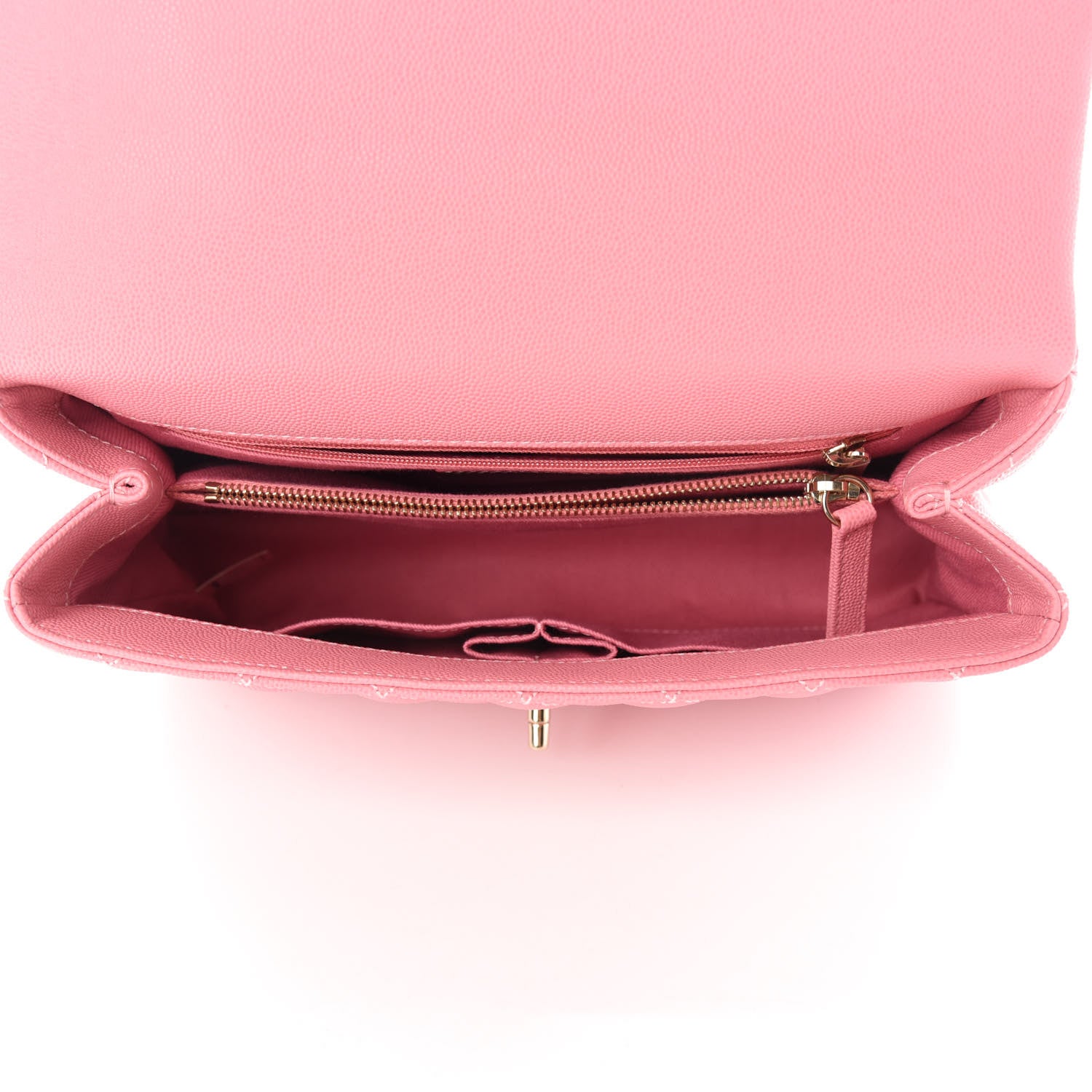 Chanel Caviar Quilted Small Coco Handle Flap Pink 5 of 11