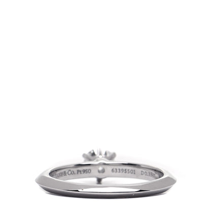 Tiffany Platinum Diamond .33ct Solitaire Engagement Ring 49 4.75 3 of 5