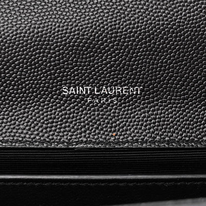 Saint Laurent Grain De Poudre Small Monogram Kate Satchel Black 6 of 10