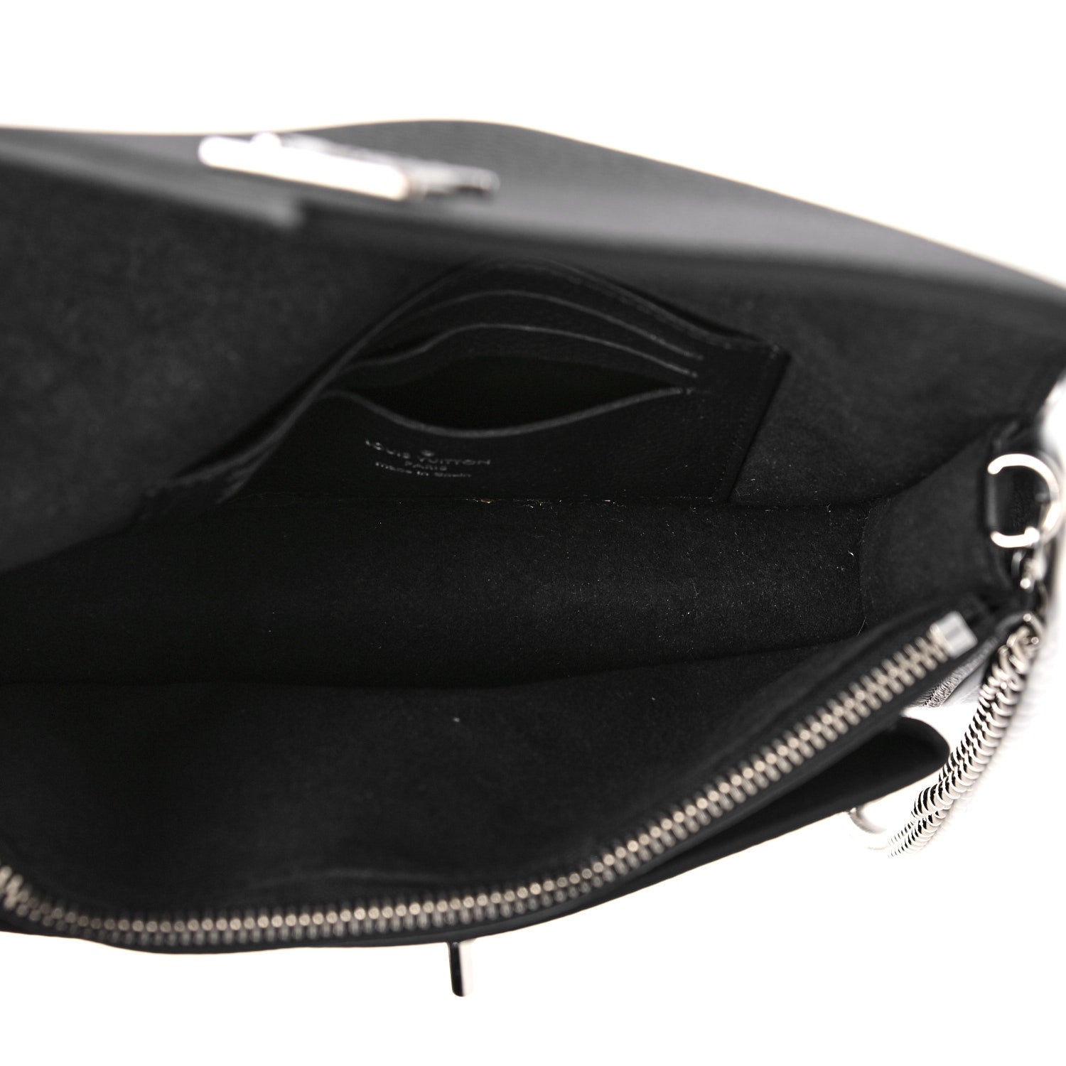 Louis Vuitton Soft Calfskin My Lockme Chain Pochette Black 5 of 13