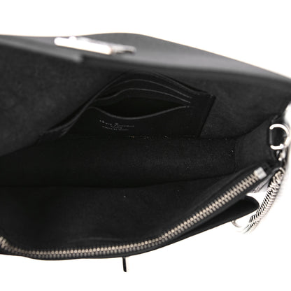 Louis Vuitton Soft Calfskin My Lockme Chain Pochette Black 5 of 13