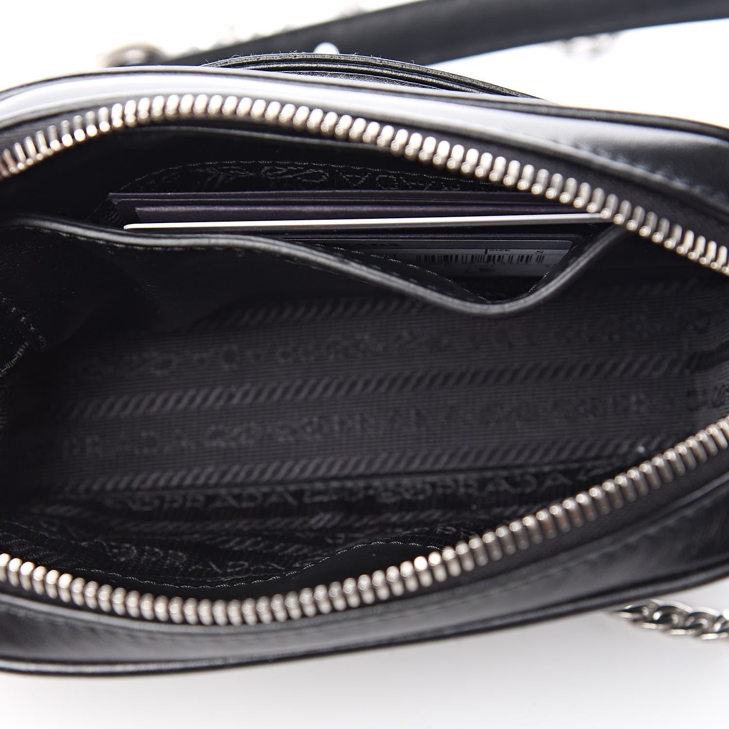 Prada Soft Calfskin Impunture Diagramme Belt Bag Black 5 of 9