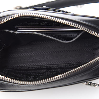 Prada Soft Calfskin Impunture Diagramme Belt Bag Black 5 of 9