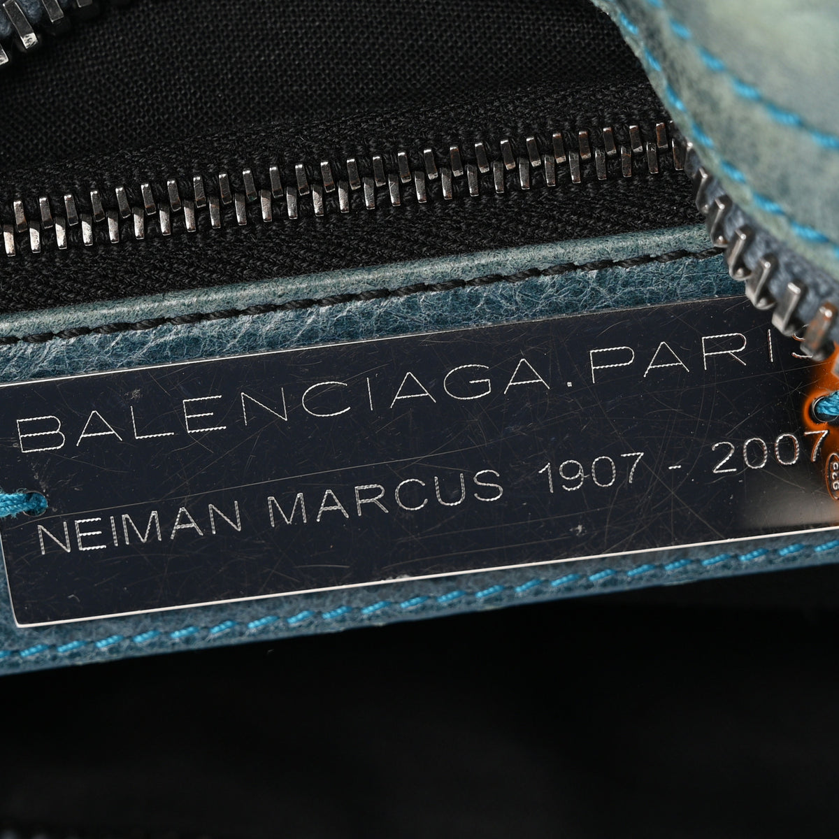 Balenciaga Chevre Giant 21 Silver Hardware City Neiman Marcus LE Bleu 7 of 13