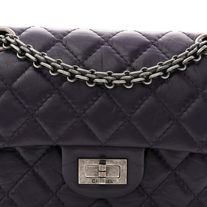 Chanel Aged Calfskin Quilted 2.55 Reissue Mini Flap Dark Purple 8 of 11
