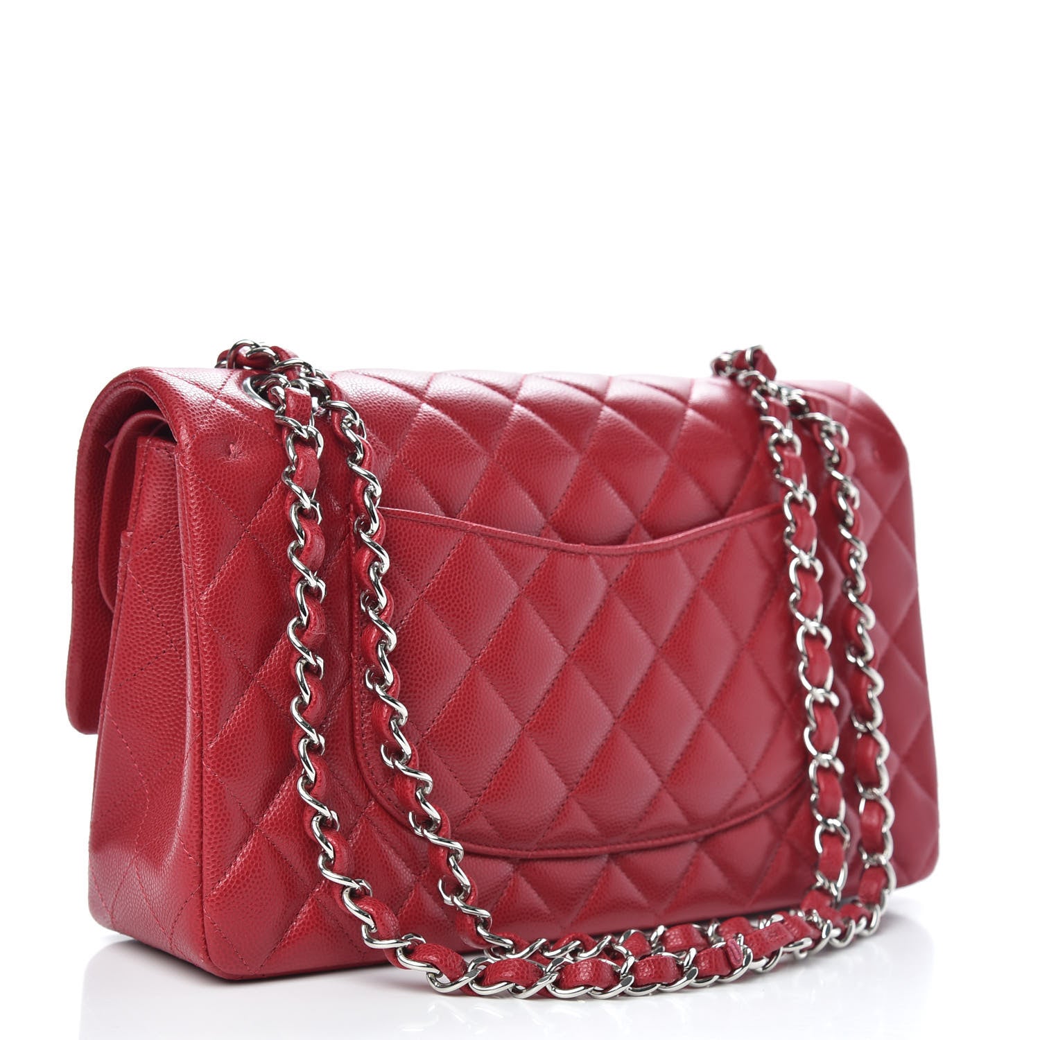 Chanel Caviar Quilted Medium Double Flap Red 4 of 11