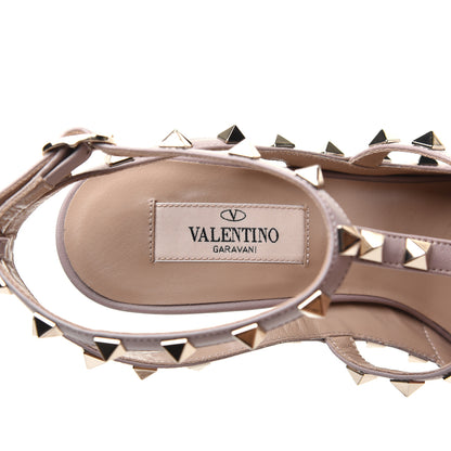 Valentino Garavani Nappa Rockstud Ankle Strap Pumps 38 Poudre 7 of 14