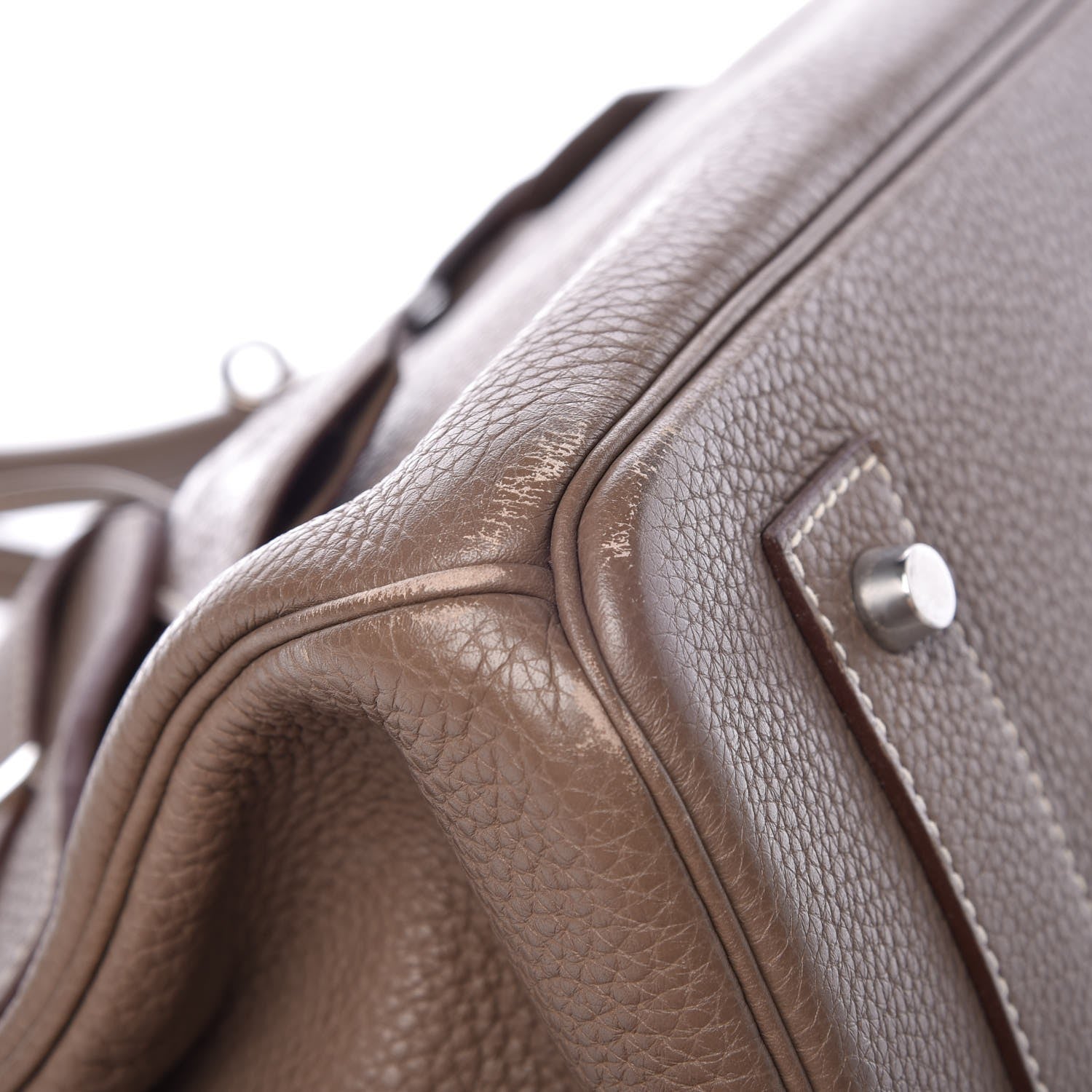 Hermes Taurillon Clemence JPG Shoulder Birkin II 42 Etoupe 34 of 37
