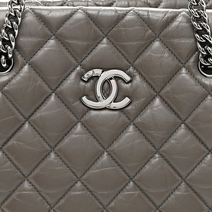 Chanel Aged Calfskin Lady Pearly Tote Grey 10 of 12