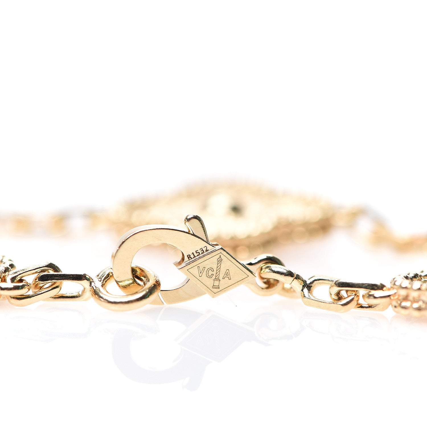 Van Cleef & Arpels 18K Yellow Gold 5 Motifs Vintage Alhambra Bracelet 3 of 5