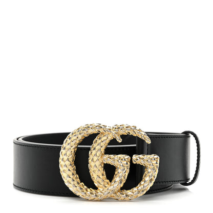 Gucci Moon Calfskin Scales Double G 40mm Belt 90 36 Black 1 of 5
