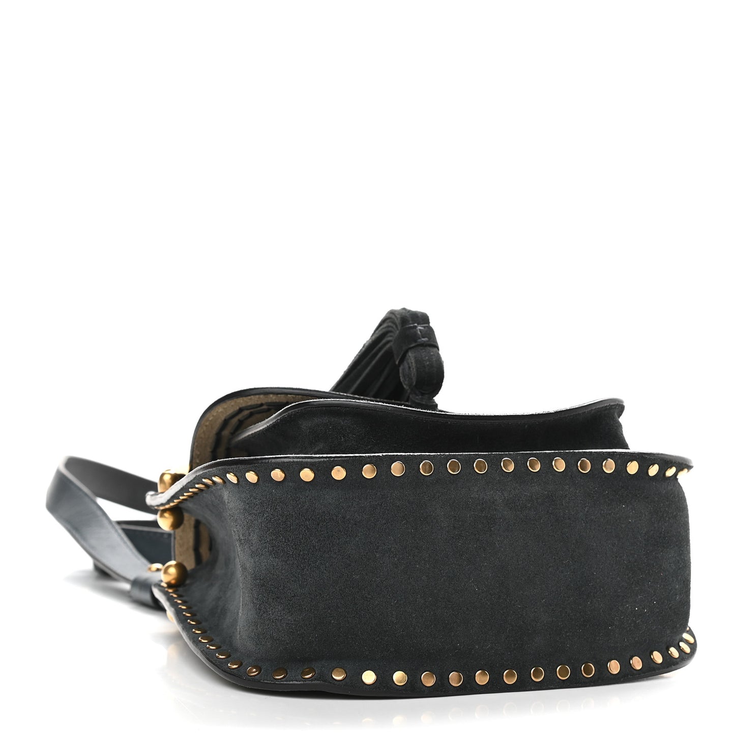 Suede Calfskin Braided Mini Hudson Shoulder Bag Full Blue