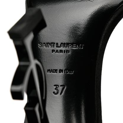 Saint Laurent Satin Crystal Opyum Sandals 37 Black 7 of 8