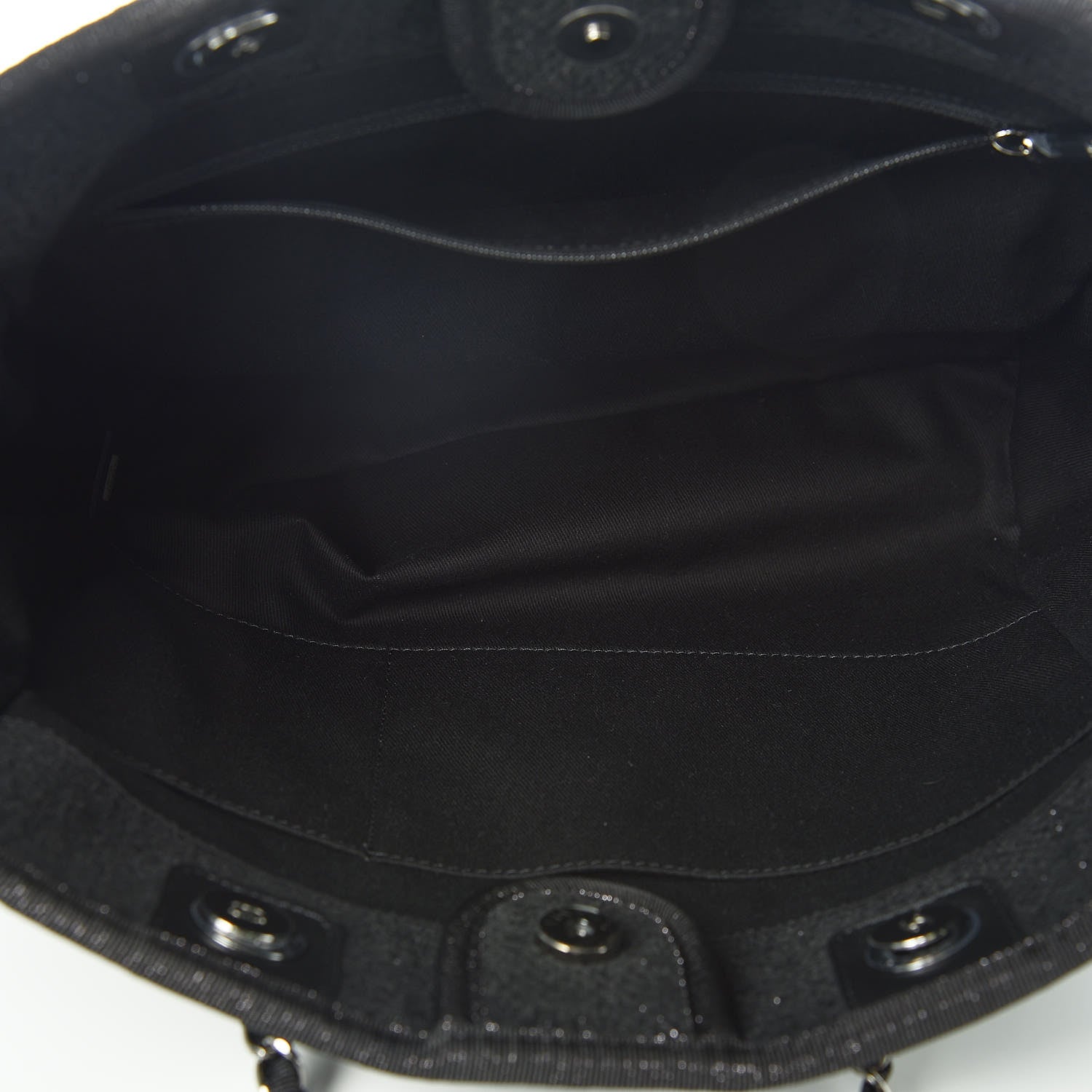 Chanel Lurex Boucle Small Deauville Tote Black 5 of 9