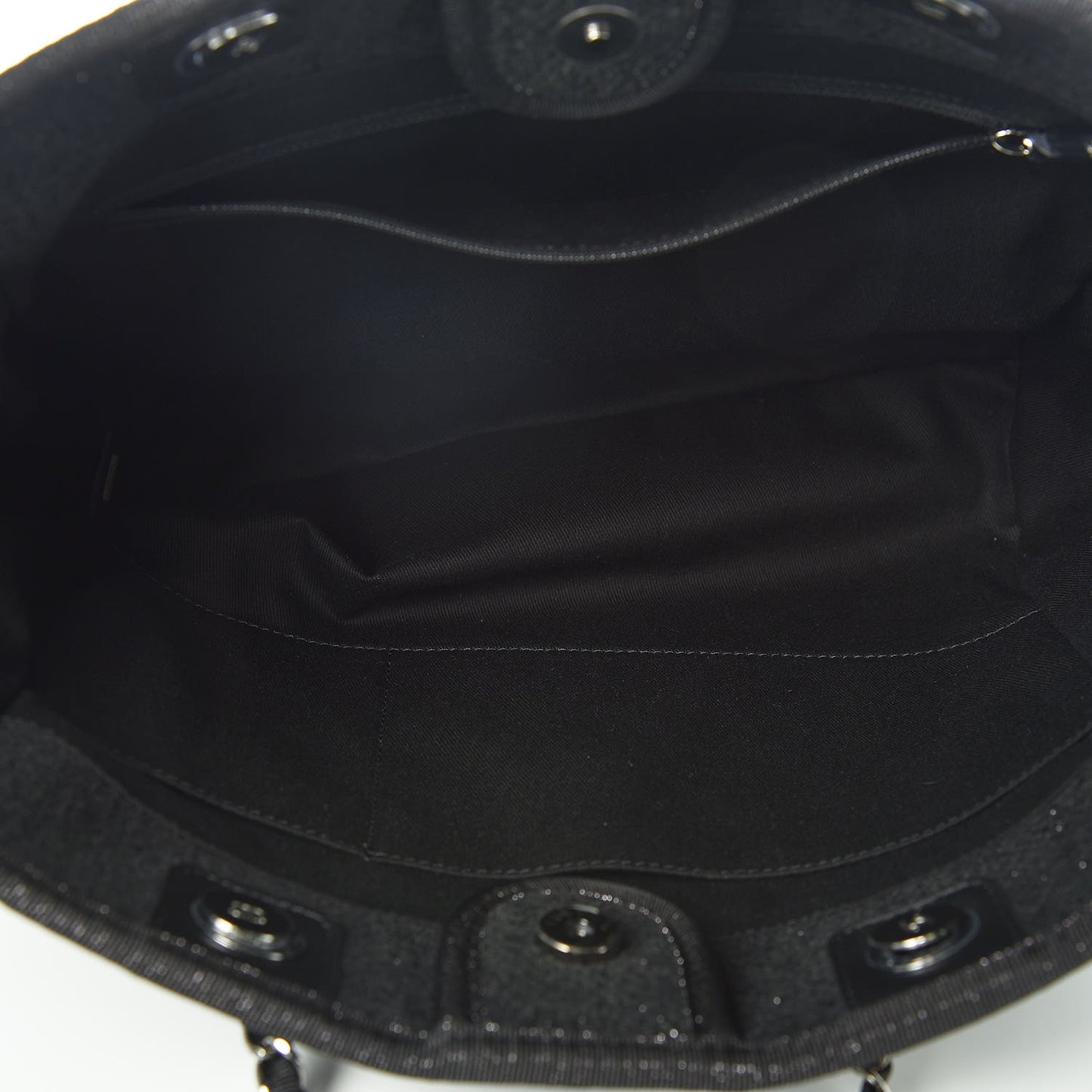 Lurex Boucle Small Deauville Tote Black