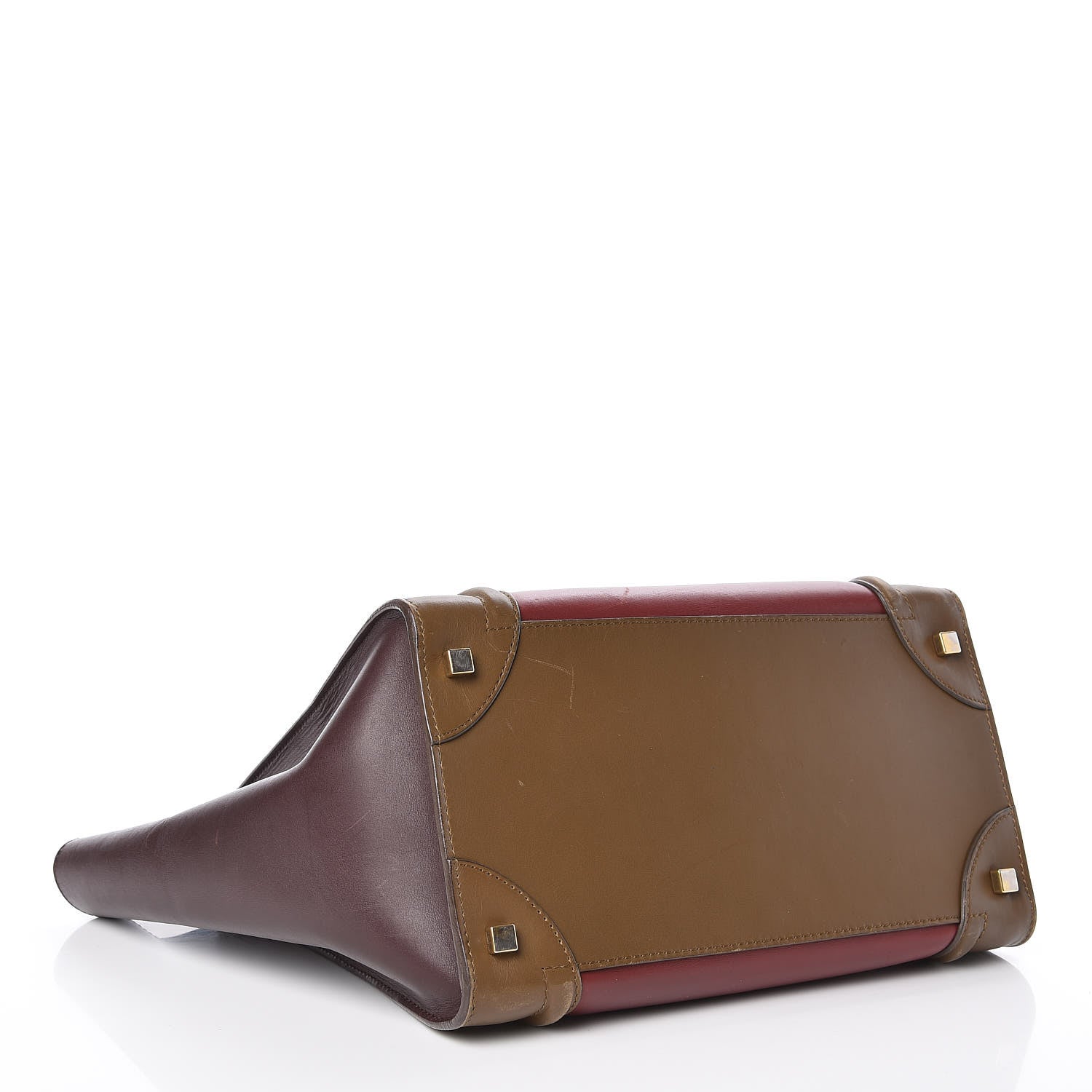Celine Smooth Calfskin Mini Tri-Color Luggage Rust 4 of 12