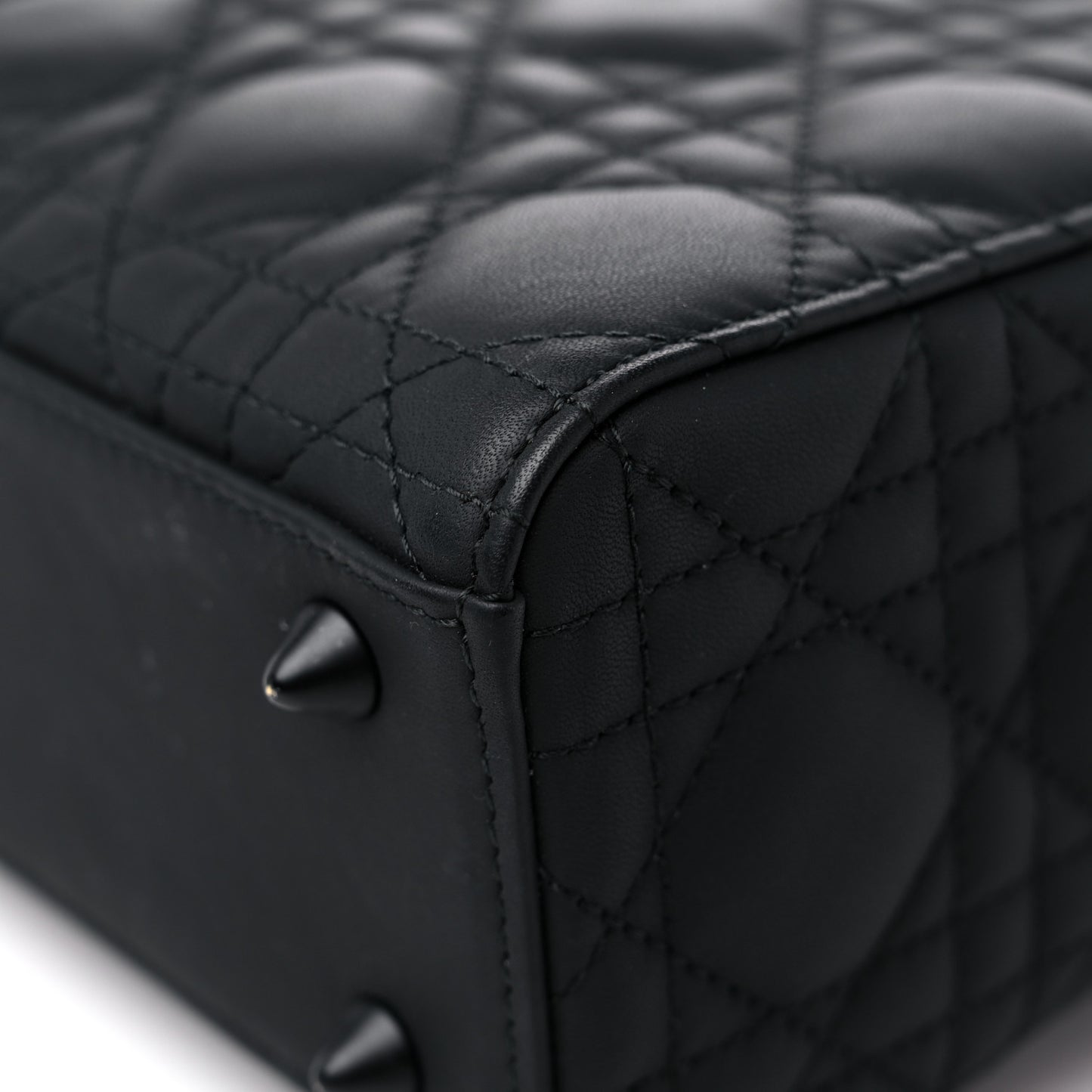 Ultra Matte Calfskin Cannage Small My ABCDior Lady Dior Black