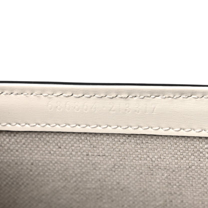 Gucci Boarded Dyana Lux Calfskin Web Mini Bamboo 1947 Top Handle Bag Mystic White 6 of 10