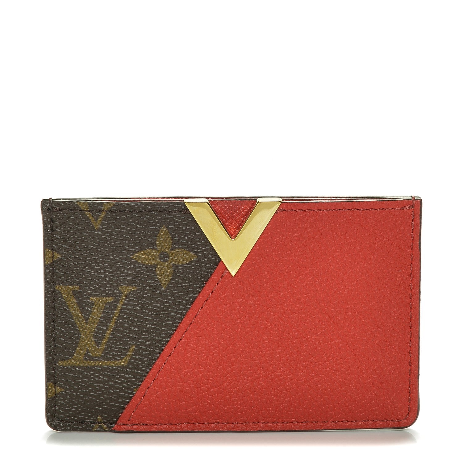 Louis Vuitton Calfskin Monogram Kimono Tote Card Holder Cherry 1 of 6