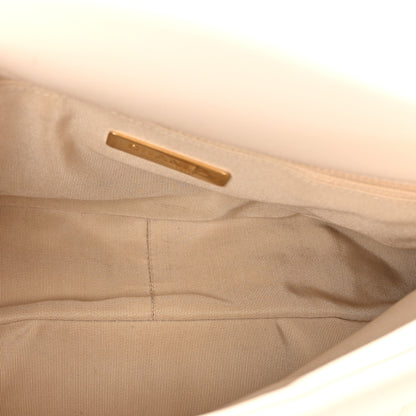 Chanel Goatskin Quilted Large Chanel 19 Flap Light Beige 5 of 10