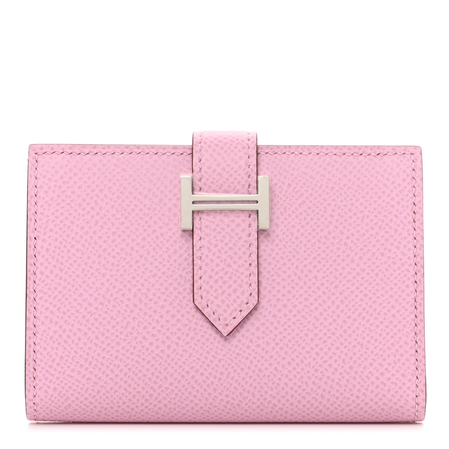 Hermes Epsom Bearn Card Holder Wallet Mauve Sylvestre 1 of 6