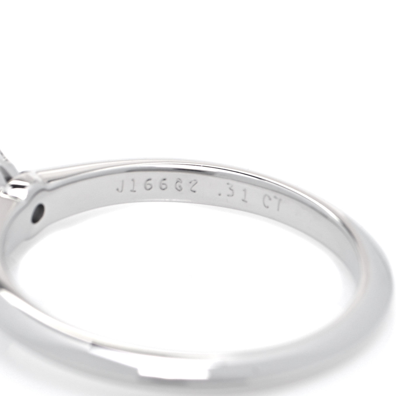 Platinum Diamond .31ct Solitaire Engagement Ring 51 5.75