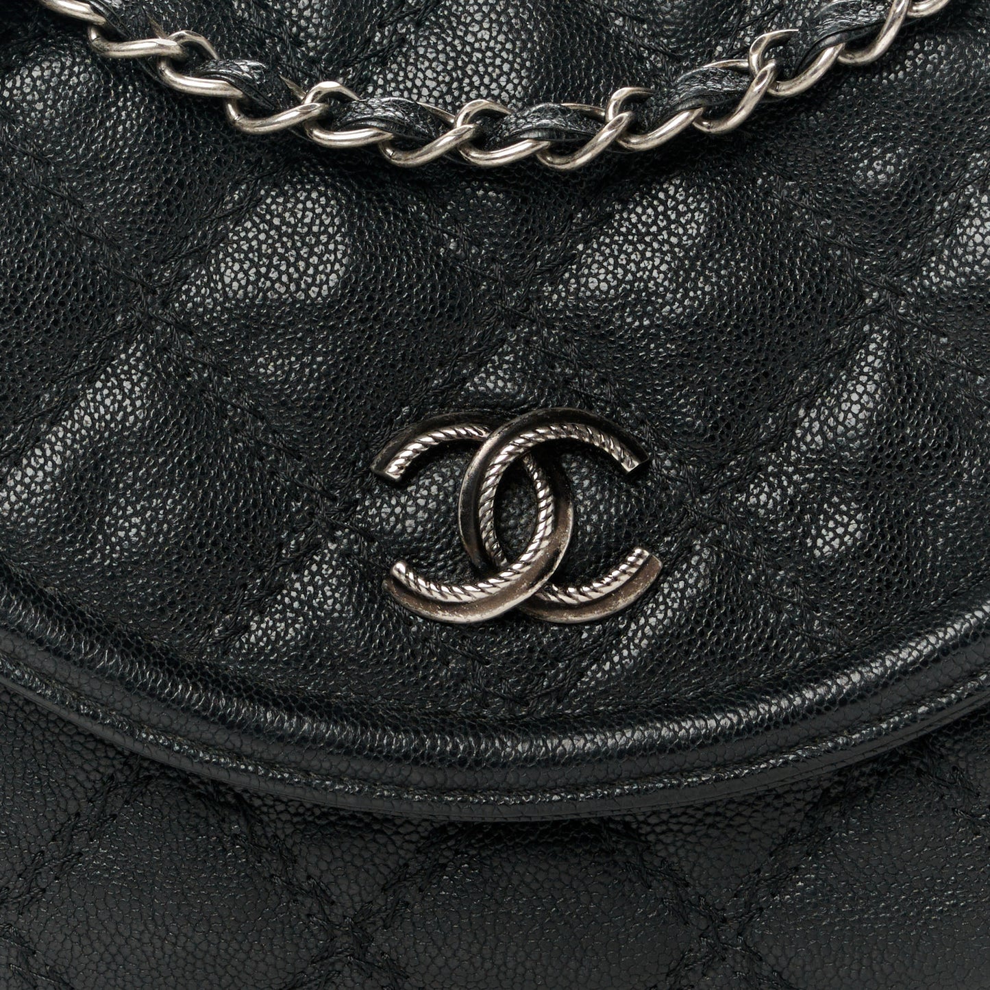 Caviar Stitched Small Flap Black
