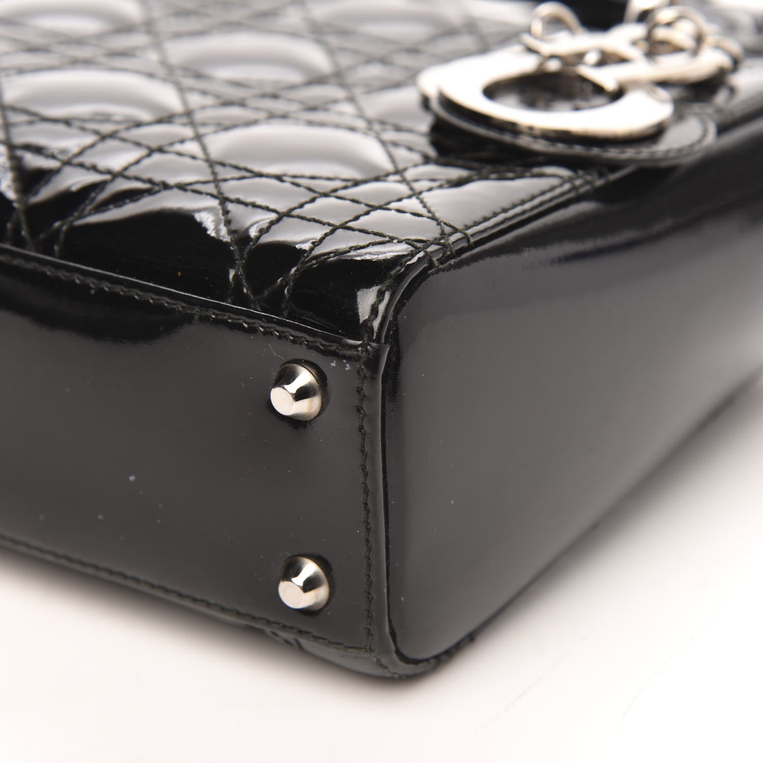 Christian Dior Patent Cannage Mini Lady Dior Black 8 of 10