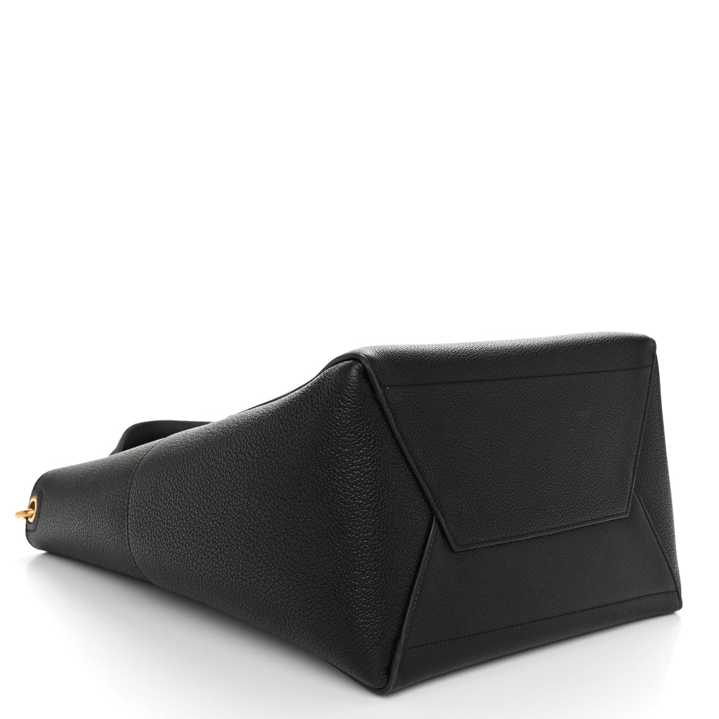 Soft Grained Calfskin Sangle Bucket Bag Black