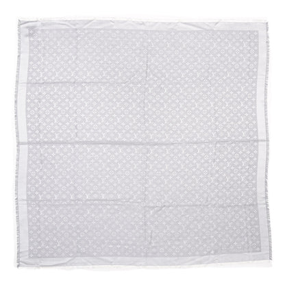 Louis Vuitton Wool Silk Monogram Denim Shawl Grey 1 of 6