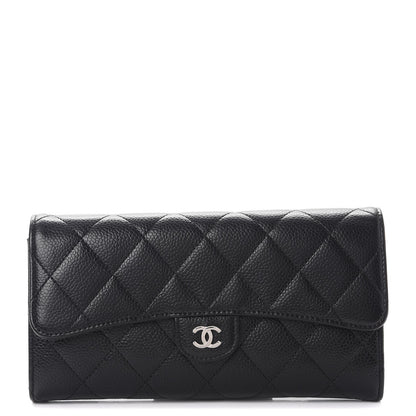 Chanel Caviar Quilted Large Flap Wallet Black 1 of 9