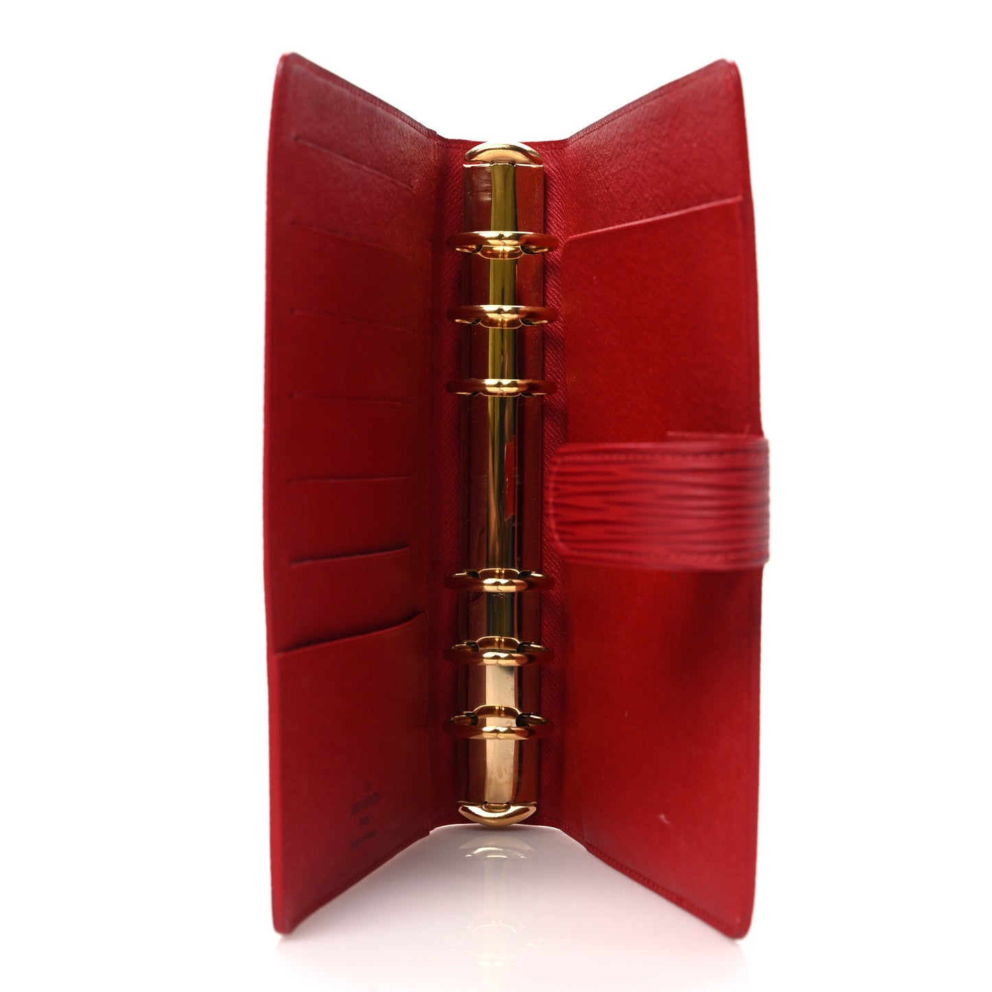 Epi Medium Ring Agenda Cover Rouge