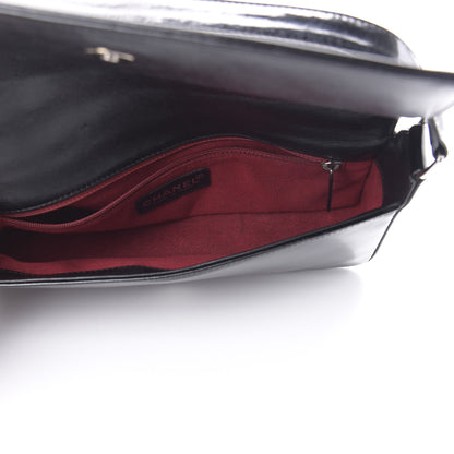 Chanel Patent Chocolate Bar Quilted CC Flap Black 5 of 12