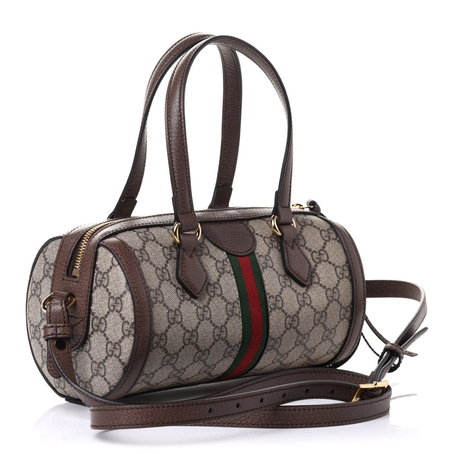 GG Supreme Monogram Web Small Ophidia Boston Bag Beige New Acero