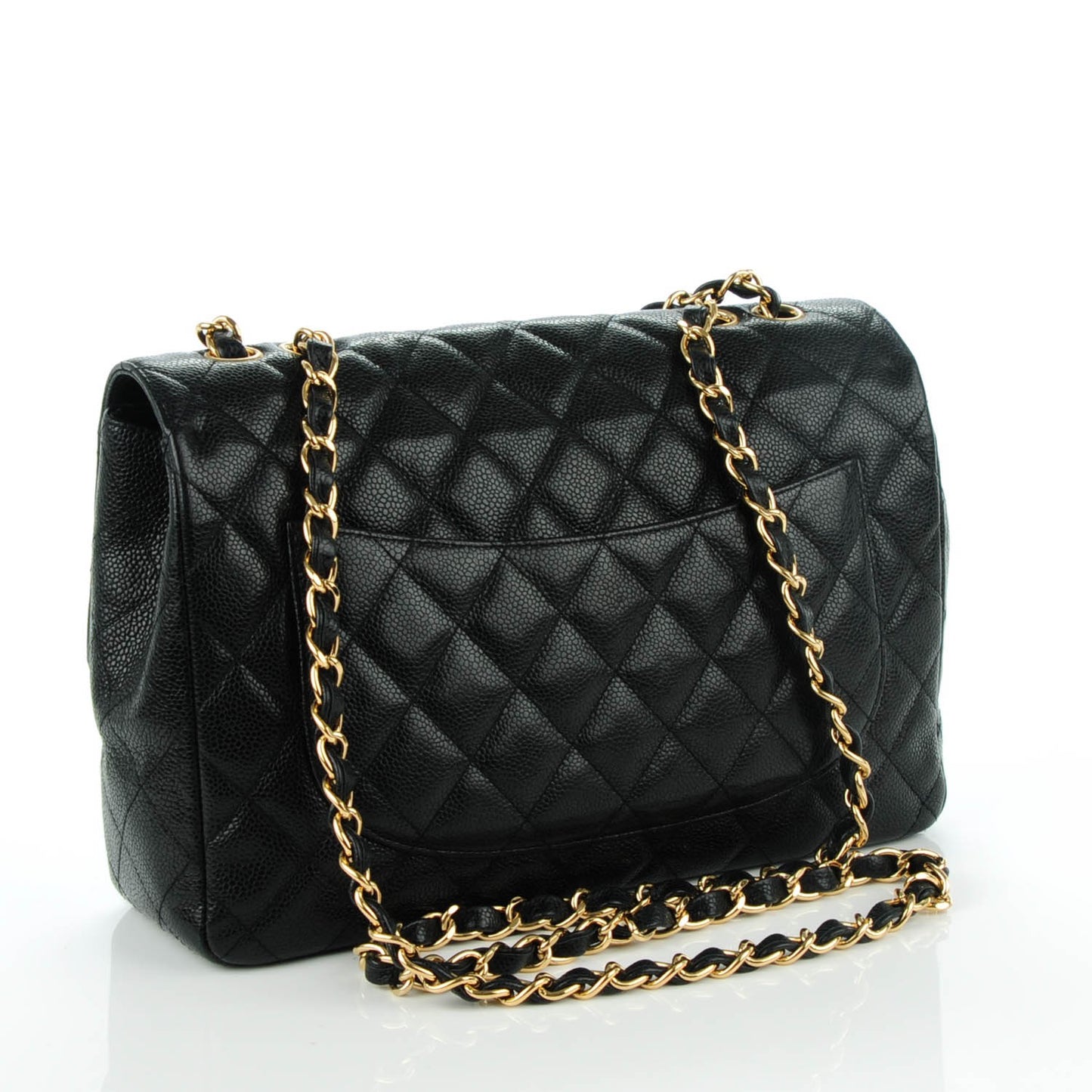 Caviar Quilted Jumbo Single Flap Black