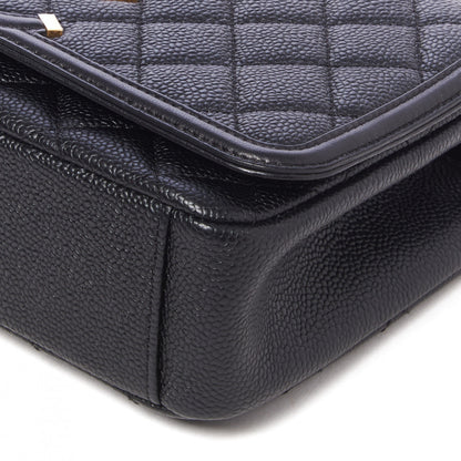 Chanel Caviar Quilted Medium CC Filigree Flap Black 4 of 9