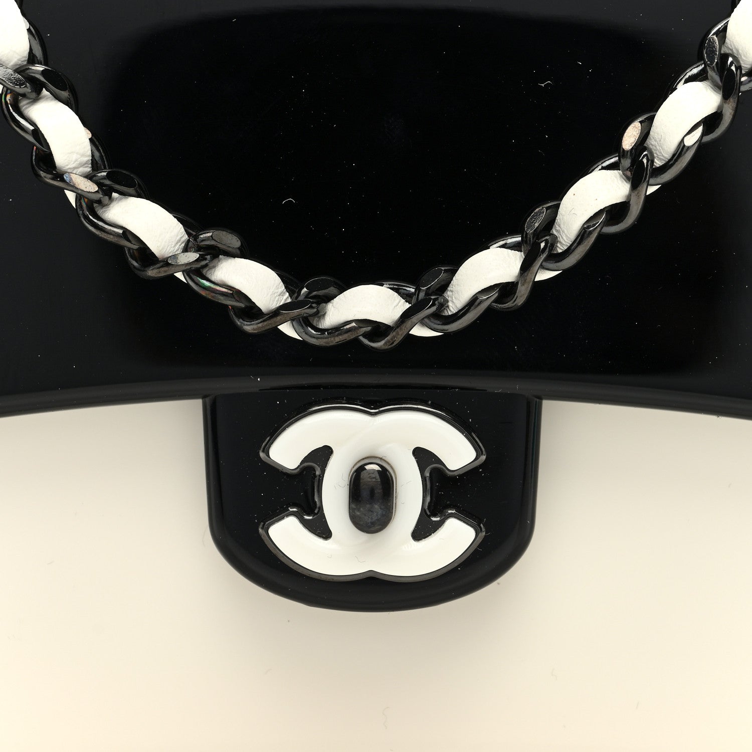 Chanel Plexiglass Plexi Coco Bag Black White 8 of 11
