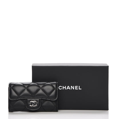 Chanel Lambskin Quilted 6 Key Holder Black 9 of 9