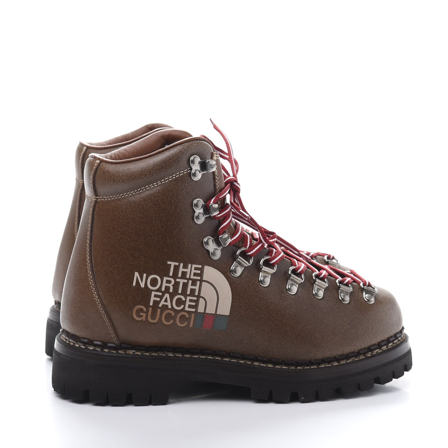 X THE NORTH FACE Calfskin Womens Hiking Ankle Boots 38 Foggy Tabacco Cuir
