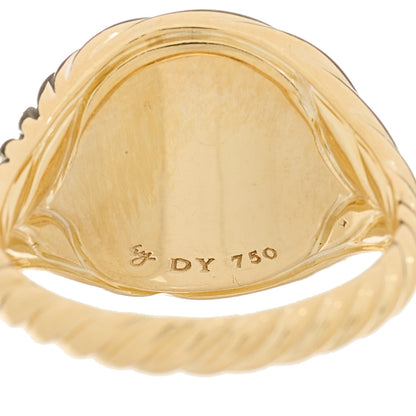 David Yurman 18K Yellow Gold Sculpted Cable Contour Ring 48 4.5 5 of 5