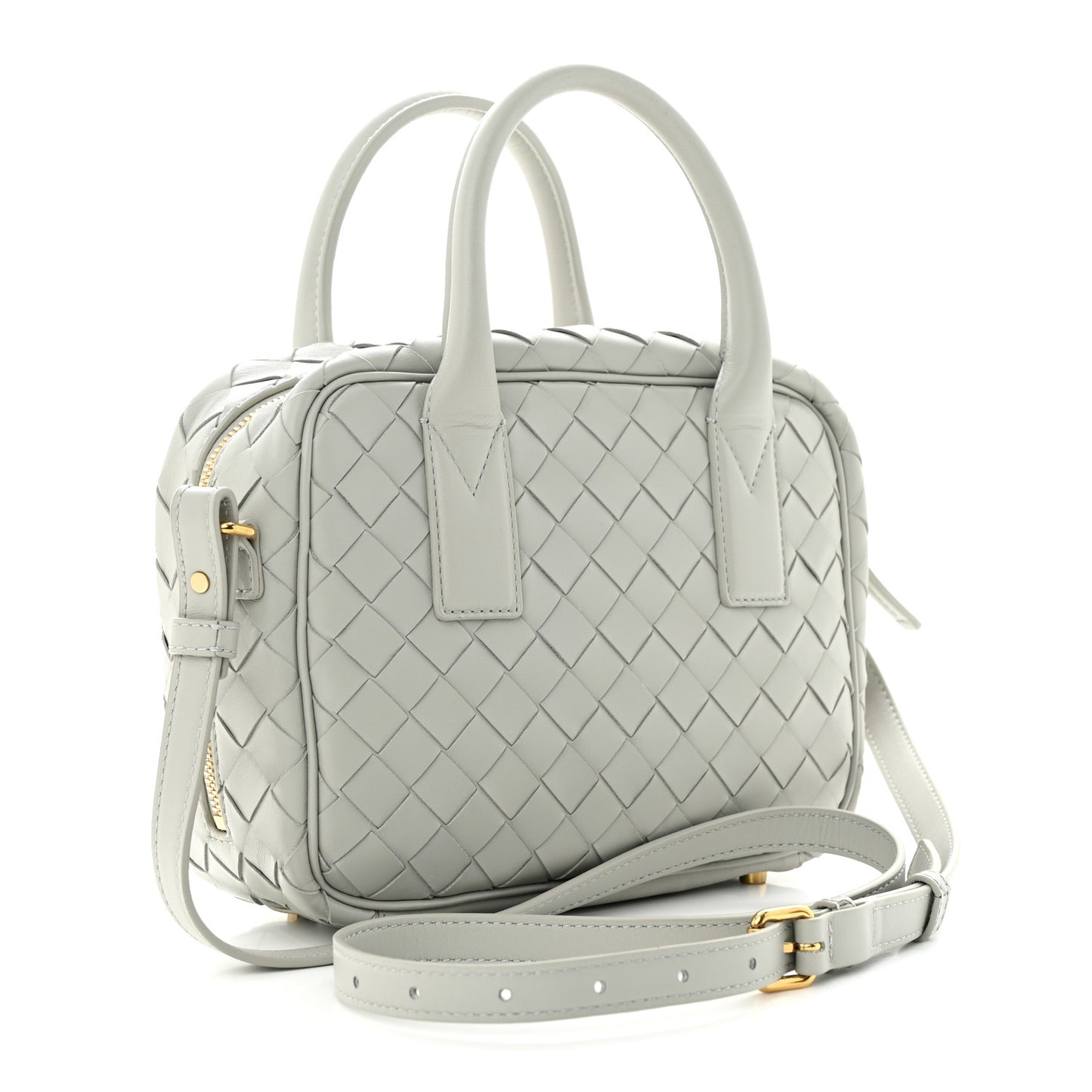 Lambskin Intrecciato Small Getaway Agate Grey